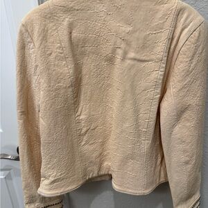 Adorable cream all leather Double D Ranch studded jacket.